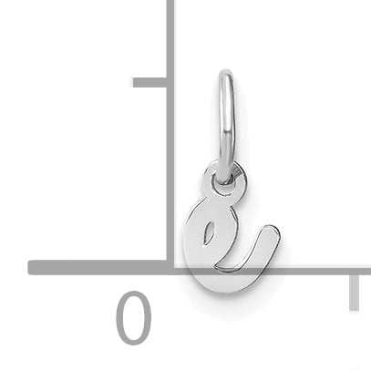 14K Weißgold 14kw Lower Gehäuse Buchstabe E Initiale Charm