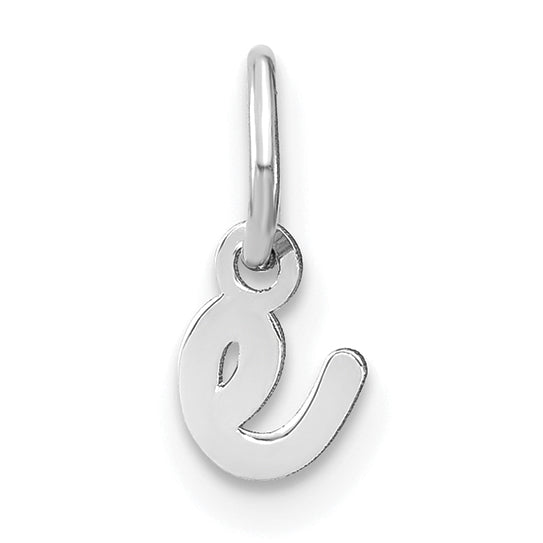 14K Weißgold 14kw Lower Gehäuse Buchstabe E Initiale Charm