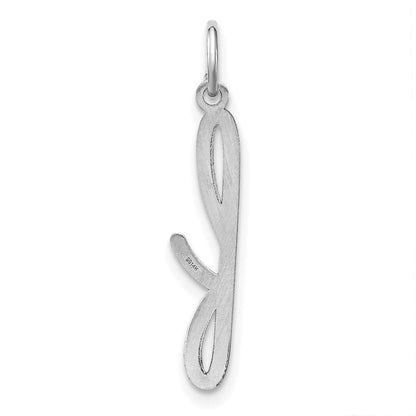 14K Weißgold 14kw Lower Gehäuse Buchstabe F Initiale Charm