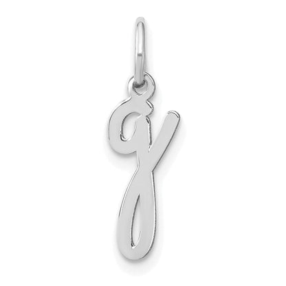 14K Weißgold 14kw Lower Gehäuse Buchstabe G Initiale Charm
