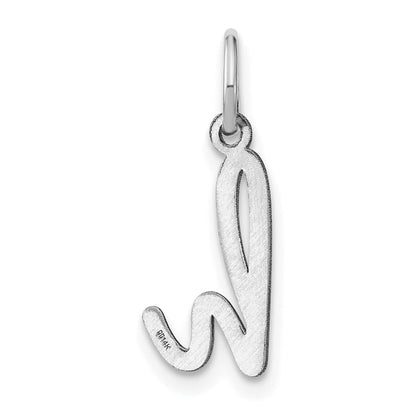 14K Weißgold 14kw Lower Gehäuse Buchstabe H Initiale Charm