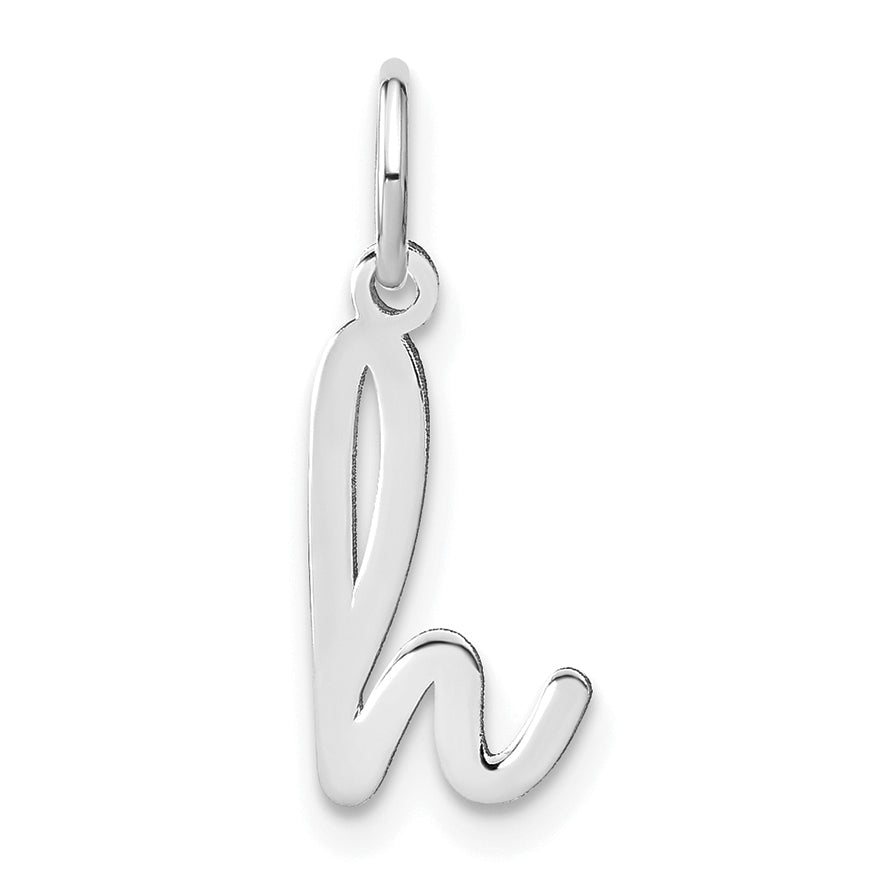 14K Weißgold 14kw Lower Gehäuse Buchstabe H Initiale Charm