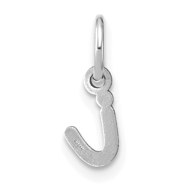 14K Weißgold 14kw Lower Gehäuse Buchstabe I Initiale Charm