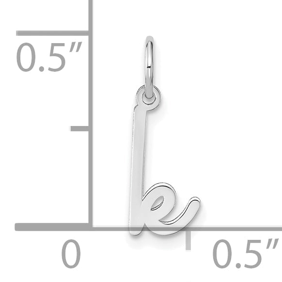 14K Weißgold 14kw Lower Gehäuse Buchstabe K Initiale Charm