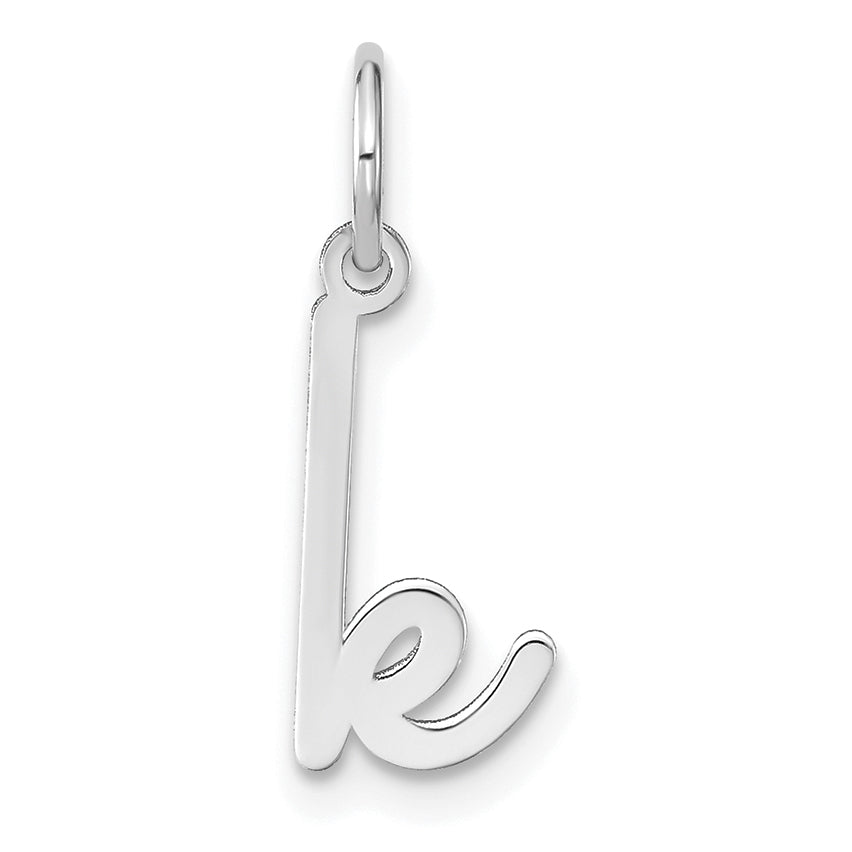 14K Weißgold 14kw Lower Gehäuse Buchstabe K Initiale Charm
