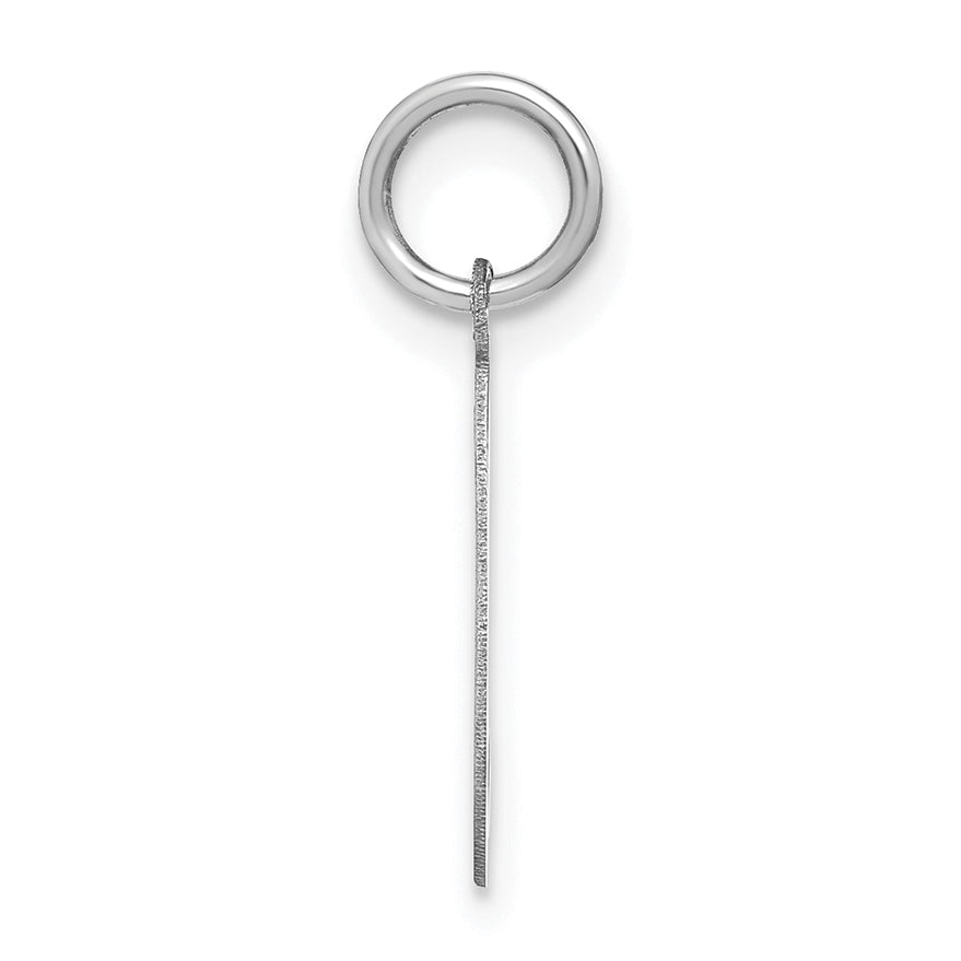 14K Weißgold 14kw Lower Gehäuse Buchstabe L Initiale Charm