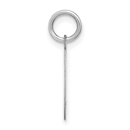 14K Weißgold 14kw Lower Gehäuse Buchstabe L Initiale Charm