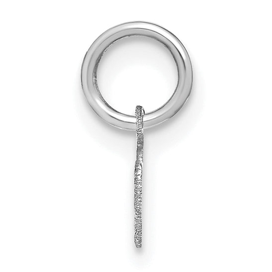 14K Weißgold 14kw Lower Gehäuse Buchstabe M Initiale Charm