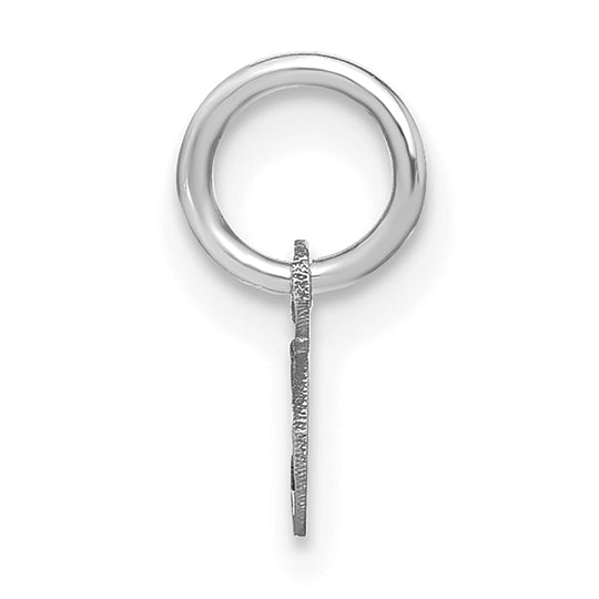 14K Weißgold 14kw Lower Gehäuse Buchstabe O Initiale Charm