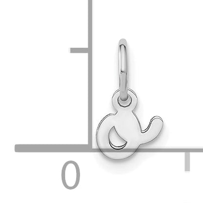 14K Weißgold 14kw Lower Gehäuse Buchstabe O Initiale Charm