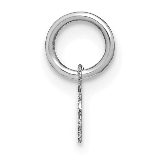 14K Weißgold 14kw Lower Gehäuse Buchstabe R Initiale Charm