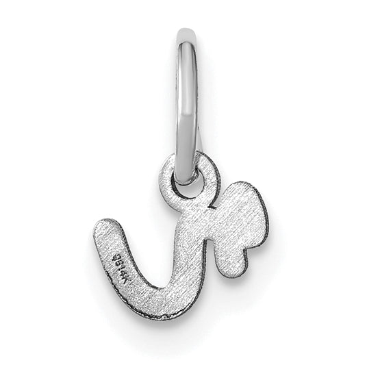 14K Weißgold 14kw Lower Gehäuse Buchstabe R Initiale Charm