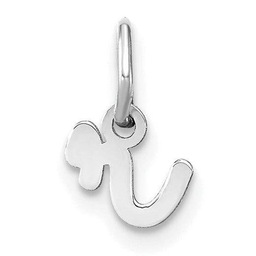 14K Weißgold 14kw Lower Gehäuse Buchstabe R Initiale Charm