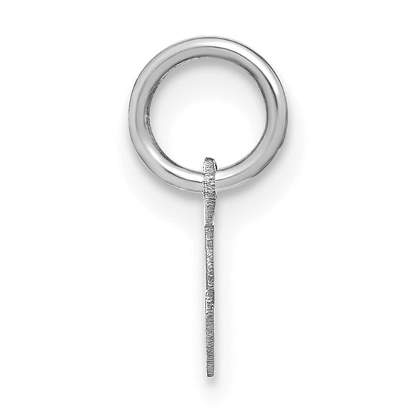 14K Weißgold 14kw Lower Gehäuse Buchstabe S Initiale Charm
