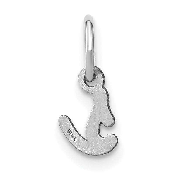 14K Weißgold 14kw Lower Gehäuse Buchstabe S Initiale Charm