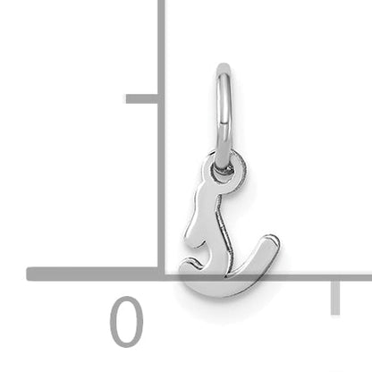 14K Weißgold 14kw Lower Gehäuse Buchstabe S Initiale Charm