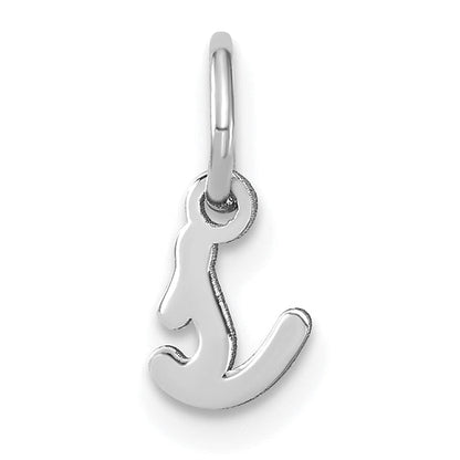 14K Weißgold 14kw Lower Gehäuse Buchstabe S Initiale Charm