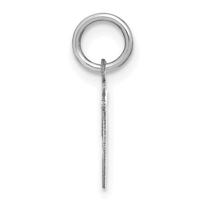 14K Weißgold 14kw Lower Gehäuse Buchstabe T Initiale Charm
