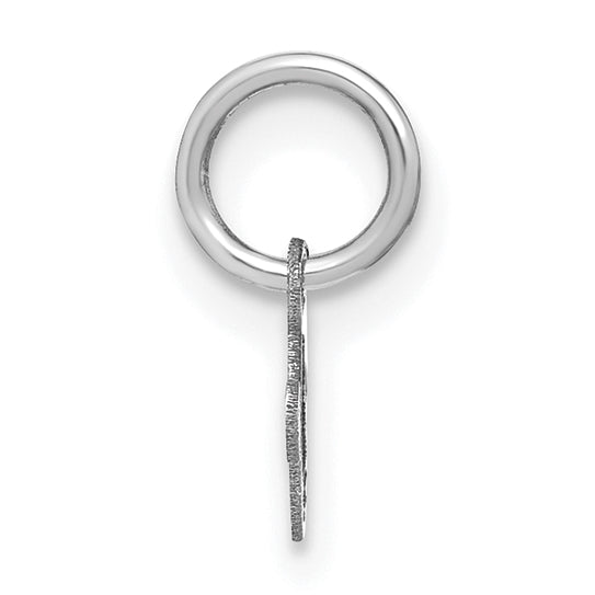 14K Weißgold 14kw Lower Gehäuse Buchstabe V Initiale Charm