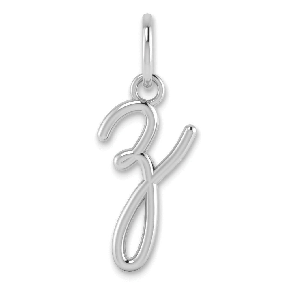 14K Weißgold 14kw Lower Gehäuse Buchstabe Z Initiale Charm