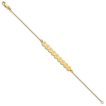 Vergoldet Sterlingsilber /gold 9 Buchstabe Blase Armband