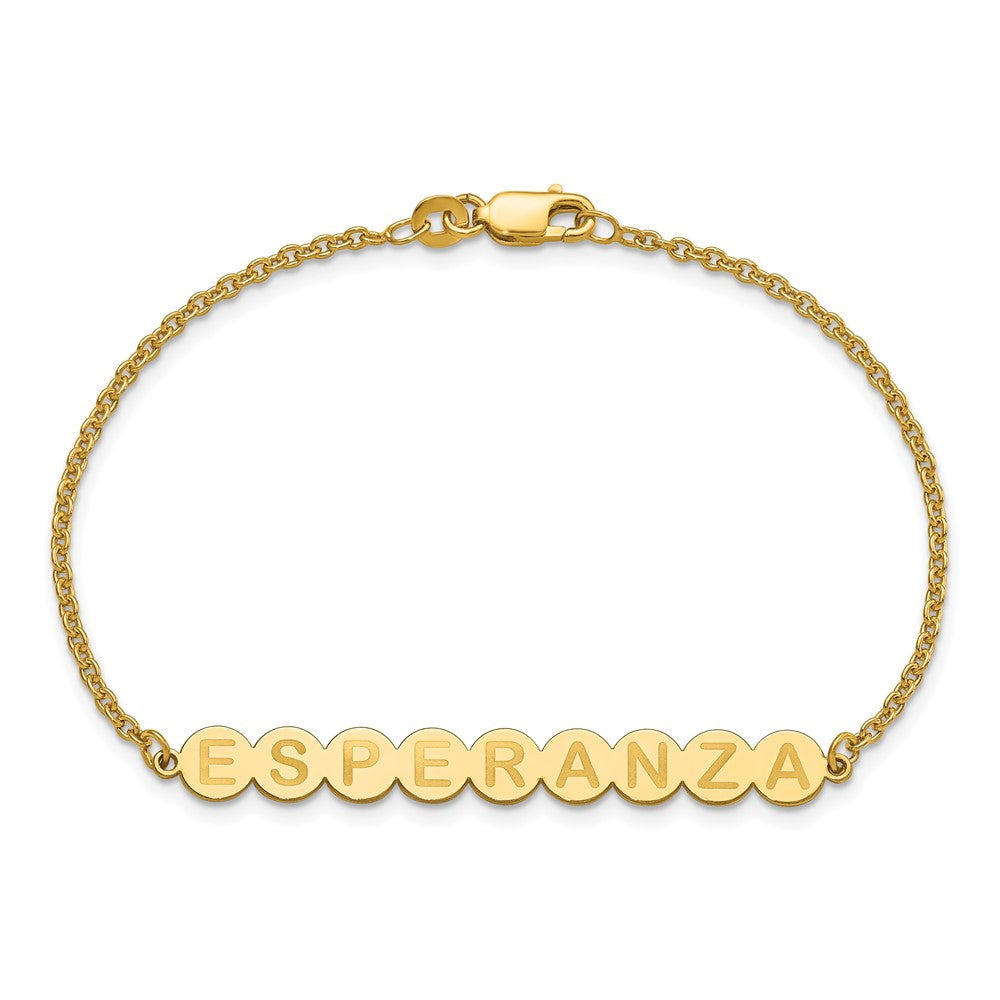 Vergoldet Sterlingsilber /gold 9 Buchstabe Blase Armband