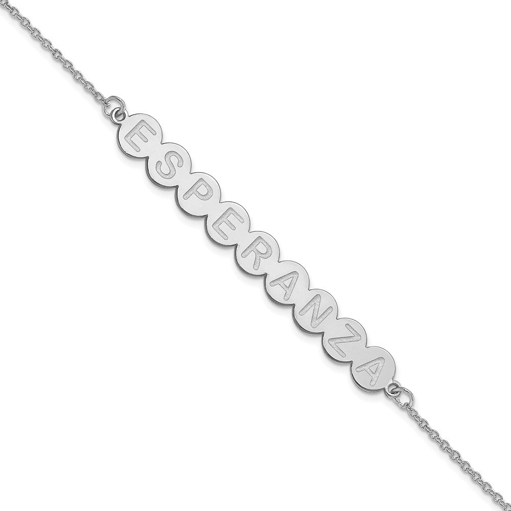 14K Weißgold 9 Buchstabe Blase Armband