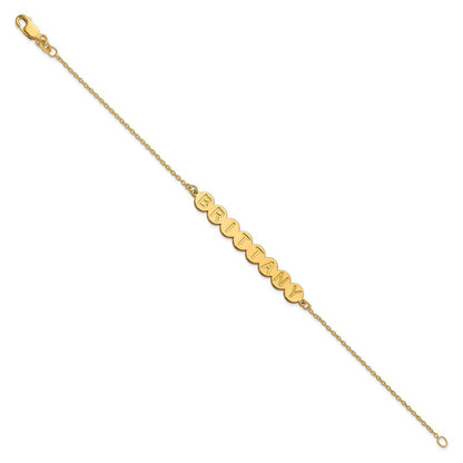Vergoldet Sterlingsilber /gold 8 Buchstabe Blase Armband
