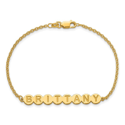 Vergoldet Sterlingsilber /gold 8 Buchstabe Blase Armband