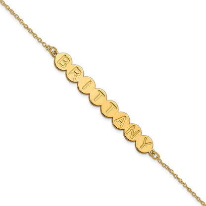 Vergoldet Sterlingsilber /gold 8 Buchstabe Blase Armband