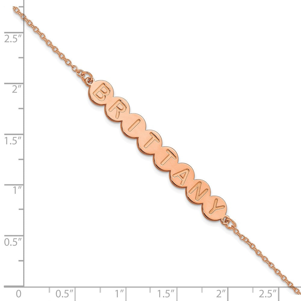 14K Roségold 8 Buchstabe Blase Armband