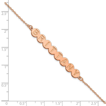 14K Roségold 8 Buchstabe Blase Armband