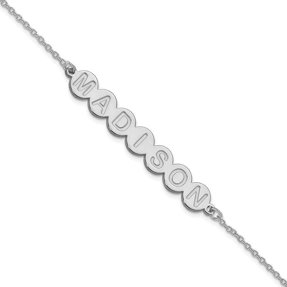 14K Weißgold 7 Buchstabe Blase Armband
