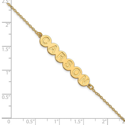 Vergoldet Sterlingsilber /gold 6 Buchstabe Blase Armband