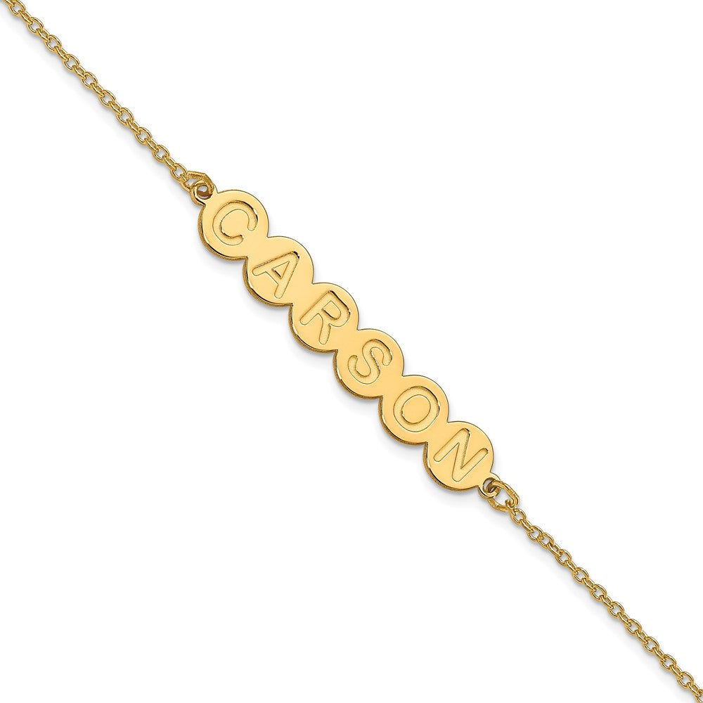 Vergoldet Sterlingsilber /gold 6 Buchstabe Blase Armband