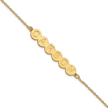 Vergoldet Sterlingsilber /gold 6 Buchstabe Blase Armband