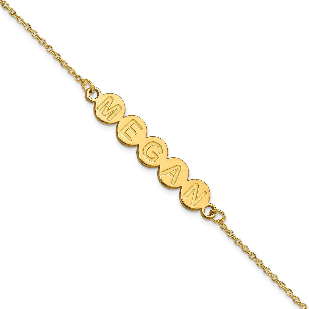 Vergoldet Sterlingsilber /gold 5 Buchstabe Blase Armband