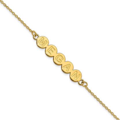 Vergoldet Sterlingsilber /gold 5 Buchstabe Blase Armband
