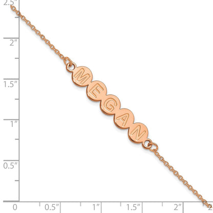 14K Roségold 5 Buchstabe Blase Armband