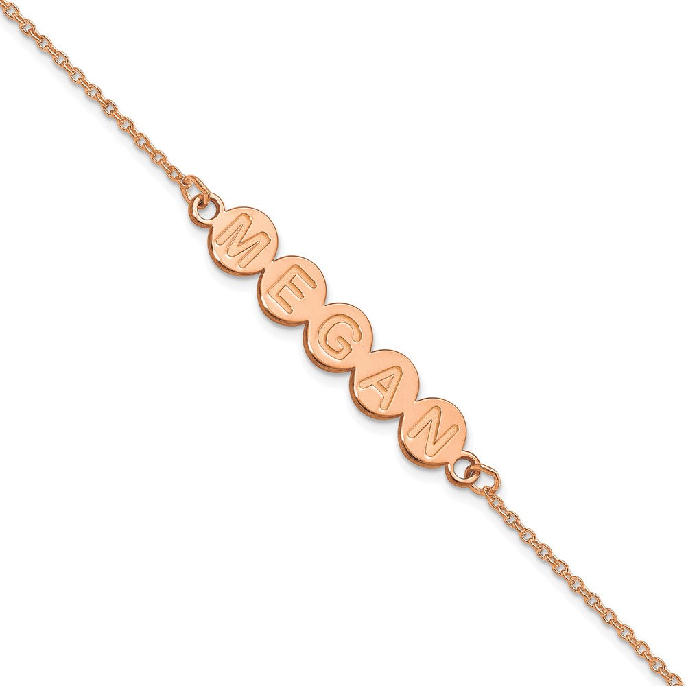 14K Roségold 5 Buchstabe Blase Armband