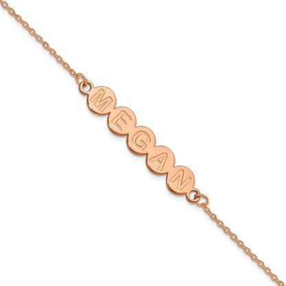 14K Roségold 5 Buchstabe Blase Armband