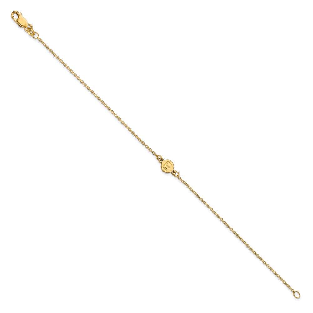 Vergoldet Sterlingsilber /gold 1 Buchstabe Blase Armband