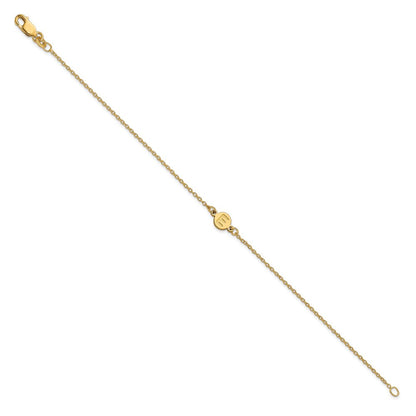 Vergoldet Sterlingsilber /gold 1 Buchstabe Blase Armband