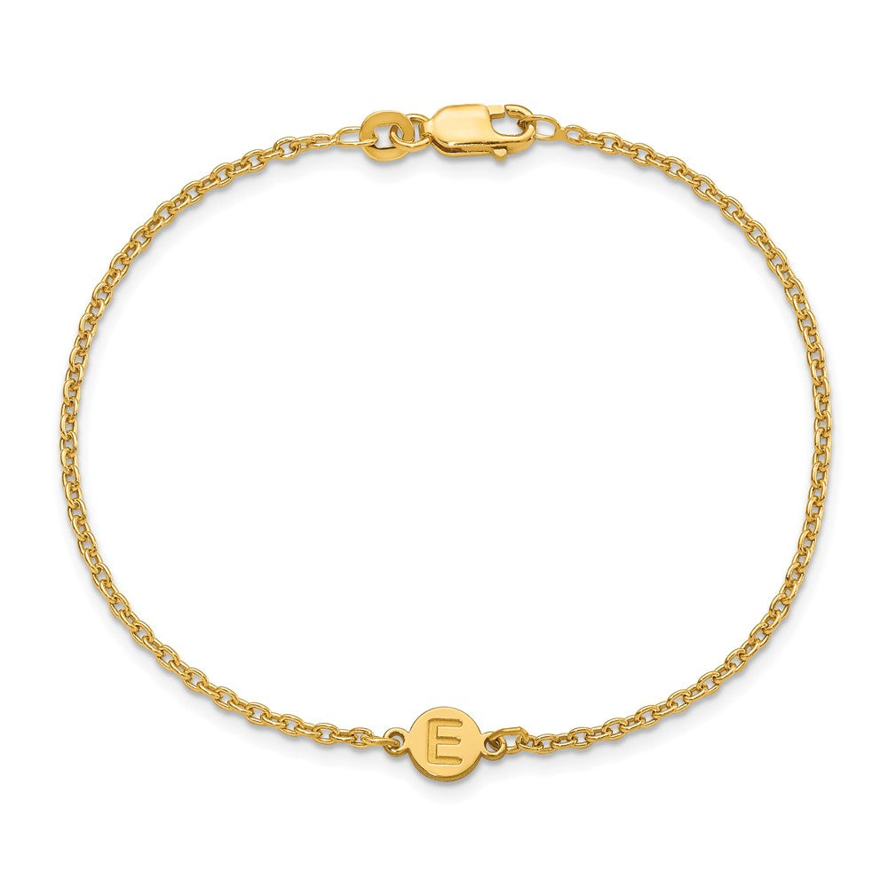 Vergoldet Sterlingsilber /gold 1 Buchstabe Blase Armband