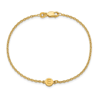 Vergoldet Sterlingsilber /gold 1 Buchstabe Blase Armband