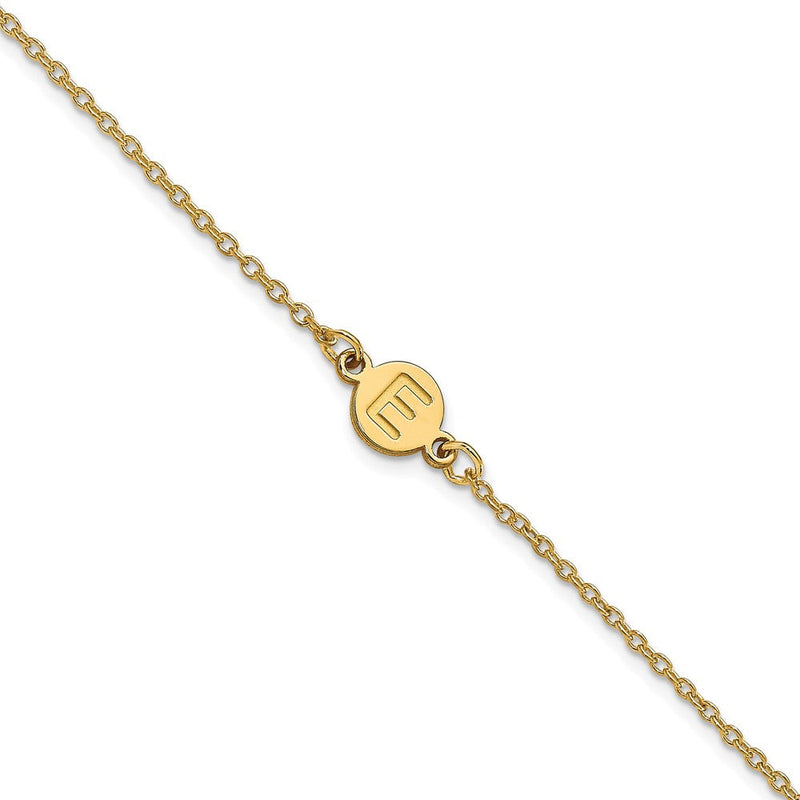 Vergoldet Sterlingsilber /gold 1 Buchstabe Blase Armband