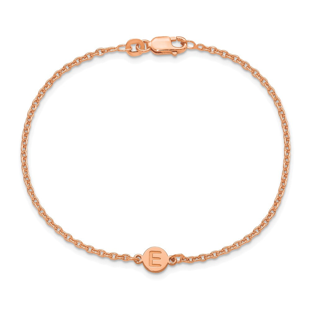 Roségoldbeschichtet Sterlingsilber /rose 1 Buchstabe Blase Armband