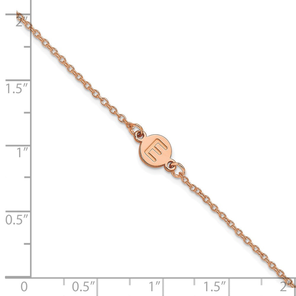 Roségoldbeschichtet Sterlingsilber /rose 1 Buchstabe Blase Armband