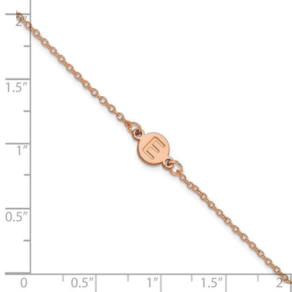 Roségoldbeschichtet Sterlingsilber /rose 1 Buchstabe Blase Armband