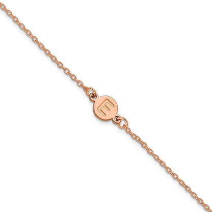 Roségoldbeschichtet Sterlingsilber /rose 1 Buchstabe Blase Armband
